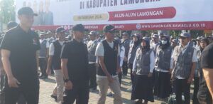 Forkopimda Lamongan Hadiri Apel Siaga Pengawasan Pemilu