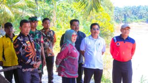 Plt Bupati Labuhanbatu Tinjau Erosi Sungai Bilah di Desa Tanjung Harapan
