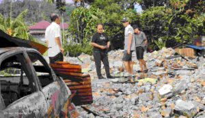 Ketua DK PWI Sumut Kunjungi Rumah Junaidi yang Diduga Dibakar OTK