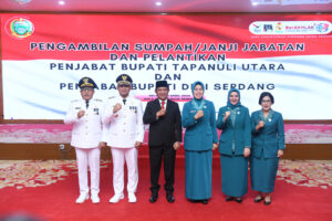 Pj Gubsu Lantik Pj Bupati Deliserdang dan Taput