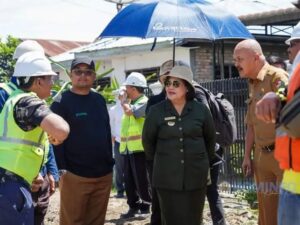 Bupati Karo Tinjau Pelebaran Jalan Tigapanah