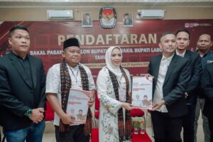 Maya-Jamri, Bapaslon Pertama Daftar ke KPU Labuhanbatu