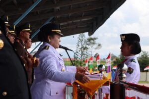 Bupati Karo Pimpin Upacara Peringatan Detik-Detik Proklamasi Kemerdekaan RI 2024