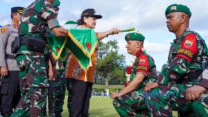 Bupati Karo Sambut Kepulangan Prajurit Yonif 125/Simbisa Satgas Pamtas Papua