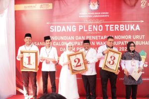 Tiga Paslon Bupati-Wabup Labuhanbatu Cabut Nomor Urut
