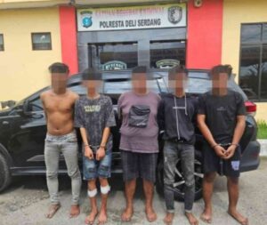 Polisi Tangkap Lima Begal Sadis di Deliserdang, Satu Ditembak