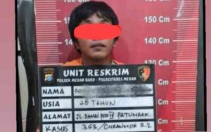 Reskrim Polsek Medan Baru Tembak Pencuri Kereta