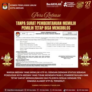 Tidak Dapat Formulir C, Masyarakat Bisa Tunjukkan KTP untuk Mencoblos