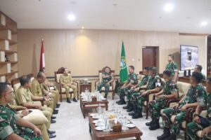 Pj Gubsu Sumut Fatoni dan Pangdam I/BB Rio Firdianto Bahas Sinergitas Program