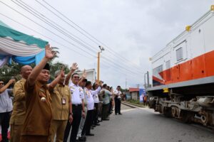 Tekan Risiko Kecelakaan, Pemprovsu Resmikan Pos Jaga dan Palang Pintu Perlintasan Kereta Api Tanjungbalai