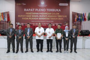 KPU Tetapkan Taufik-Rianto Sebagai Calon Bupati-Wabup Asahan Terpilih 2025
