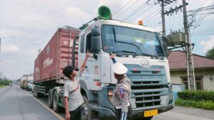 Operasi Keselamatan Toba 2025 Satlantas Polres Asahan Sosialisasikan Keselamatan Bagi Pengendara Truk