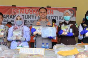 Polres Asahan Musnahkan 115 Kg Sabu, 19.532 Butir Ekstasi dan 9,9 Kg Ganja