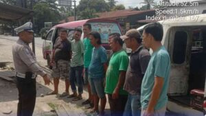 Operasi Keselamatan Toba, Polisi Sosialisasi Keselamatan Berlalulintas di Simpang Marbau NA IX-X