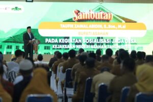 Bupati dan Wabup Asahan Ikuti Sosialisasi Program Jaga Desa
