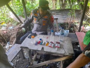 Polisi Gerebek Dua Gubuk Narkoba di Ladang Sawit Bilah Hulu