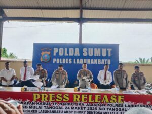 Polres Labuhanbatu Ungkap 62 Kasus Narkoba, 66 Pelaku Ditangkap