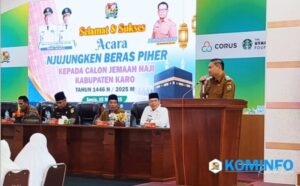 Wabup Karo Njujungken Beras Piher Jamaah Calon Haji