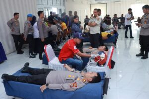 HUT Bhayangkara Ke-79, Polres Asahan Gelar Donor Darah