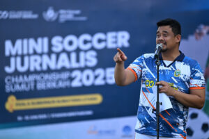 Bobby Nasution Buka Kejuaraan Mini Soccer Jurnalis Championship Sumut Berkah 2025