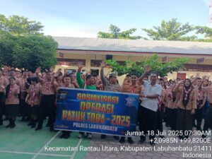 Satlantas Polres Labuhanbatu Sosialisasikan Operasi Patuh Toba ke Pelajar SMA Negeri 2 Rantau Utara