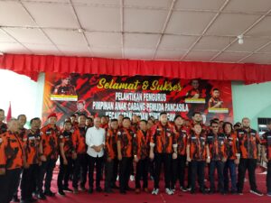 Pelantikan PAC Pemuda Pancasila Medan Tuntungan Dirangkai Peresmian Kantor