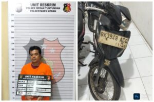 Polsek Medan Tuntungan Tangkap Pencuri Sepeda Motor di Pangkalan Angkot