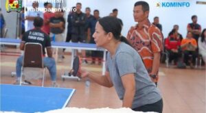 Sambut HUT Kemerdekaan ke-80, Pemkab Karo Gelar Pertandingan Tenis Meja Antar ASN