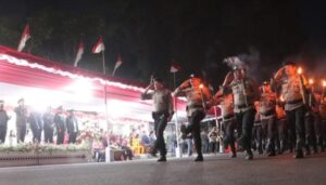 Sambut HUT ke-80 RI, Pemkab Karo Gelar Pawai Obor
