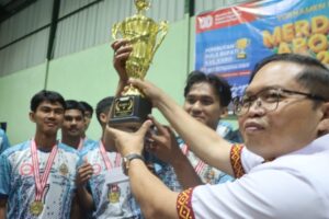 Tim Voli Polres Tanah Karo Raih Juara I Turnamen Merdeka Cup Aron Karo 2025