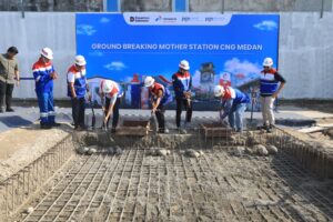 Pertama Di Medan, Zakiyuddin Harahap Ground Breaking Pembangunan Mother Station CNG