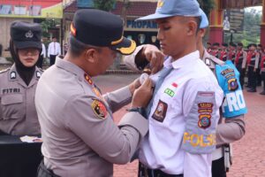Lantik Polisi Siswa Polres Asahan, Kapolres ; Untuk Membangun Karakter Pelajar Sekaligus  Agen Kepolisian di Sekolah