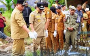 Bupati Bersama Wakil Bupati Karo Panen Perdana Kentang di Desa Sukanalu