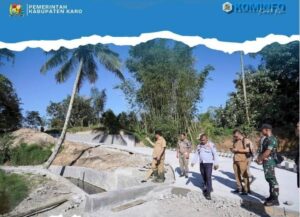 Bupati Karo Tinjau  Pembangunan Saluran Drainase di Kecamatan Tiga Panah