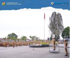 Bupati Karo Antonius Ginting Pimpin Apel Gabungan  Sekaligus Penyerahan Penghargaan Agen PESIAR Terbaik 2025