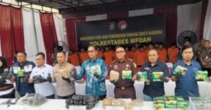 Hasil Ungkapan 42 Hari, Polrestabes Medan Musnahkan Narkotika Senilai Rp 50 Miliar