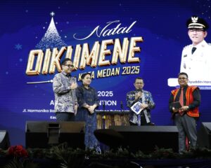Perayaan Natal Oikumene Kota Medan 2025 Berlangsung Meriah, Pesan Rico Waas Terus Tumbuhkan Toleransi dan Perkuat Persatuan