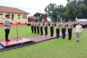 Polres Labuhanbatu Gelar Upacara Kenaikan Pangkat