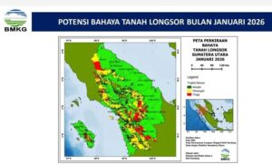 Labuhanbatu, Labusel dan Labura  Berpotensi Longsor Januari 2026, Warga Diminta Waspada