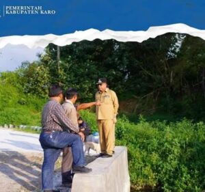 Bupati Karo dan Wakil Bupati Karo Tinjau Hasil Pembangunan Saluran Drainase Tigapanah