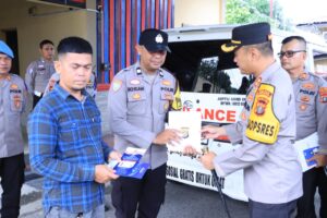 Sediakan Ambulans Gratis, Aiptu Ihsan Pasaribu Dapat Penghargaan dari Kapolres Labuhanbatu