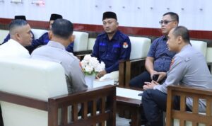 Kapolres AKBP Wahyu Endrajaya Terima Audiensi Komisioner KPU Labuhanbatu dan Labura