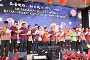 Danrem 031/WB Brigjen TNI Dr. Agustatius Sitepu, Hadiri Perayaan Imlek