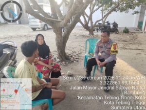 Polres Tebingtinggi Himbau Warga Kelurahan Rambung Jaga Kamtibmas