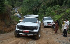 Konvoi Gubsu, Tinjau Dua Ruas Jalan Provinsi yang Hubungkan Kabupaten Toba dan Labura 