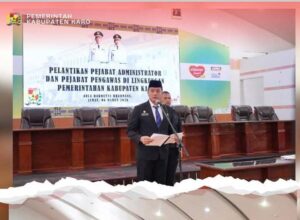 Sekdakab Karo Lantik 160 Pejabat Administrator dan Pengawas
