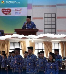 Pengukuhan KORPRI Kabupaten Karo 2025-2030, Bupati: Harap ASN Makin Profesional