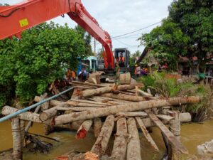 Kodim 0208/AS Mulai Bangun Jembatan Bailey di Medang Deras