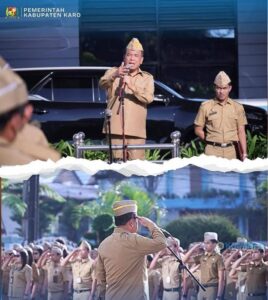 Bupati Karo Pimpin Apel Gabungan
