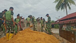 Satgas Kodam I/BB Rampungkan Jembatan Perintis Garuda